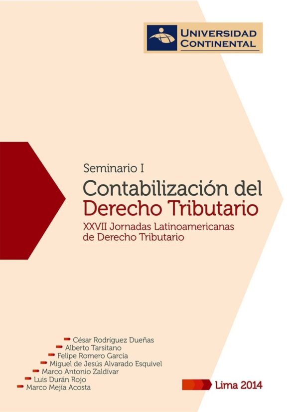 Seminario I Contabilización del Derecho Tributario XXVII Jornadas Latinoamericanas de Derecho Tributario